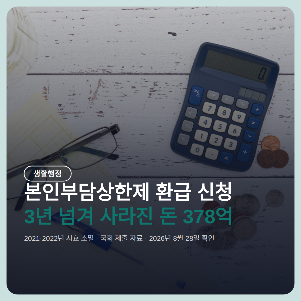 본인부담상한제 환급 신청, 3년을 넘겨 사라진 돈 378억