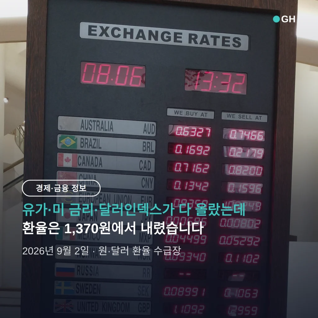 원달러 환율 1370 수급장 — 유가 급등에도 안 오르는 진짜 이유