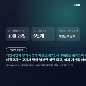 부가세 신고 방법 홈택스 — 10월 25일 기한과 세액 계산 순서