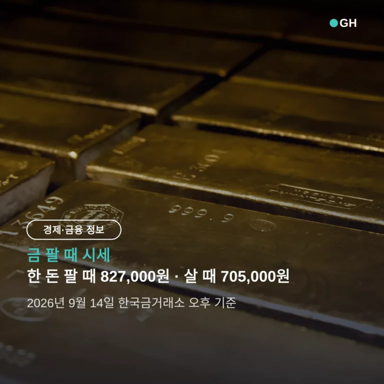 금 팔 때 시세 한 돈 얼마 — 팔 때 827,000원, 살 때와 12만원 차이의 이유