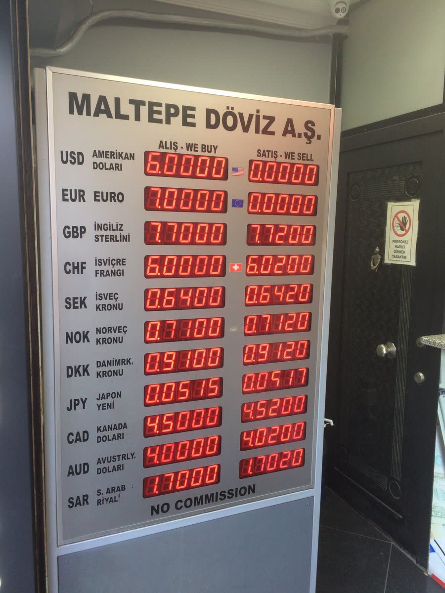 Istanbul currency exchange office, August 13, 2018 — 지금 엔화 환전해도 되나 — 개입은 추세를 못 바꿨다