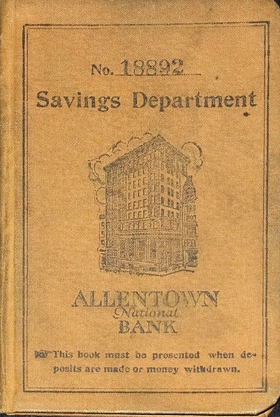1920 - Savings Passbook - Allentown Natonal Bank - Allentown PA — 저축은행 예금금리 하락, 기준금리를 두 번 올렸는데 왜 내려가나