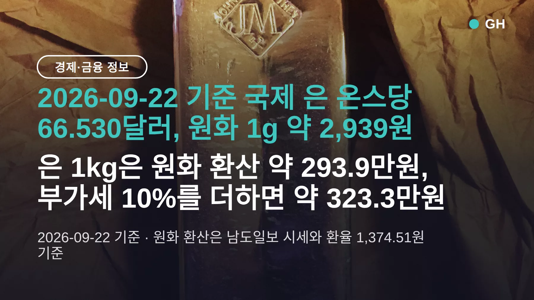 은 투자 방법 총정리 — 은 시세 1g 2939원? 1kg·1돈 원화 환산
