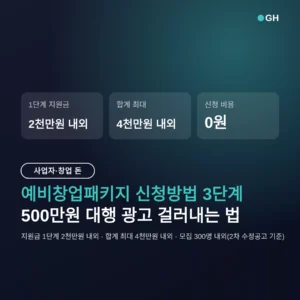 예비창업패키지 신청방법 3단계 — 500만원 대행 광고 걸러내는 법