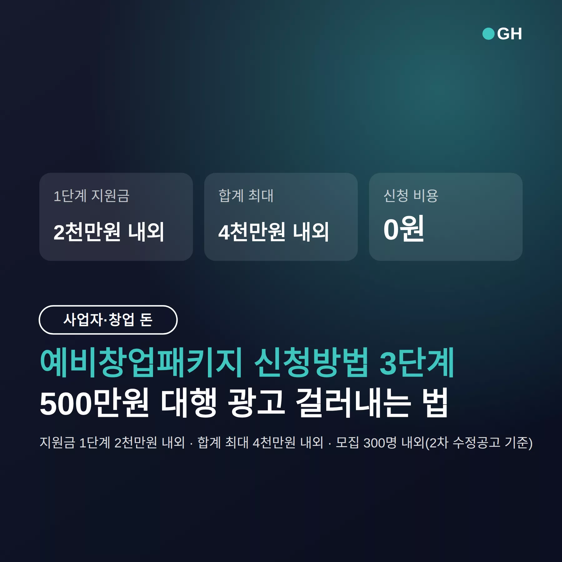 예비창업패키지 신청방법 3단계 — 500만원 대행 광고 걸러내는 법