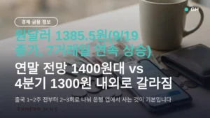 해외여행 환전 언제 하나 — 원달러 1385.5원 지금, 앱·환전소·공항 순서