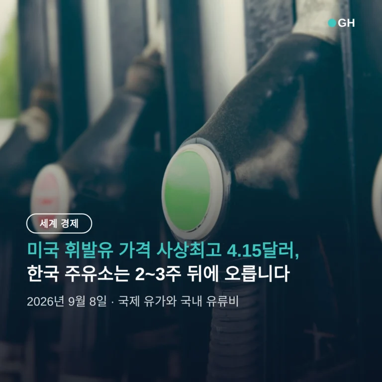 미국 휘발유 가격 사상최고 4.15달러, 한국 주유소 오르는 시기는 2~3주 뒤